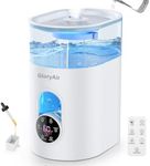 Humidifiers for Bedroom Large Room Home - GloryAir 6L Quiet Top Fill Cool & Warm Mist Humidifier with Smart Humidity Control, Remote Control, 7-Color Light, Humidistat, Oil Diffuser for Plants & Baby