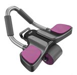 Automatic Rebound Abdominal Wheel Ab Roller with Knee Mat - Ab Roller with Digital Timer & Counter - Ab Workout Machine - Abdominal Exercise Roller for Core - Ab Exercise Equipment (Purple)