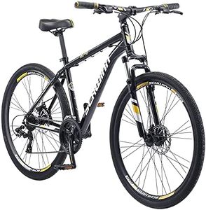 Schwinn GTX Elite Comfort Adult Hybrid Bike for Men and Women, Dual Sport Bicycle, 700c Wheels, 18-Inch Step-Over Aluminum Frame, 24-Speed Trigger Shifters, Mechanical Disc Brakes, Black/Yellow