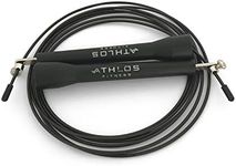 Athlos Fitness Speed Jumprope - Adjustable 10ft Cable Speed Jump Rope - Lightweight Skipping Speedrope