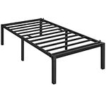 Yaheetech 41cm Single Bed Frame Metal Solid 3ft Single Platform Bed with Heavy Duty Steel Slat Support/Non-slip Mattress Foundation/No Box Spring Needed/Under-bed Storage Space Assembly