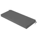 idee-home Outdoor Bench Cushion Waterproof, Bench Cushions for Outdoor Furniture, Patio Porch Swing Replacement Seat Pad with Ties for Garden Backyard, 42 x 18 Inch Dark Grey
