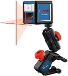 BOSCH GLL25-10 30 Ft Self-Leveling Cross-Line Laser, Includes 2 AAA Batteries & Flexible Mounting Device