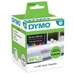 DYMO Authentic LabelWriter Large Address Labels | 36 mm x 89mm | Self-Adhesive | Roll of 260 | 2 pack (520 Easy-Peel Labels) | for LabelWriter Label Makers | Made in Europe