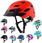 Kids Bike Helmet,Bavilk Kids Helmet CPSC Certified Boys Girls Bike Helmets with LED Light Detachable Visor Children Youth Teen Helmet for Skating Cycling Scooter Adjustable & Lightweight 19.7"-22.4"