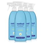 Method Bathroom Cleaner, Tub + Tile Cleaner Spray that Dissolves Mold, Mildew, and Soap Scum, Eucalyptus Mint Scent, 828 ml Spray Bottles, 4 Pack, Packaging May Vary