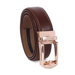 HAMMONDS FLYCATCHER Genuine Leather Belt for Men - Perfect for Formal and Casual Wear - Russet Tan - Adjustable Waistband up to 46 Inches - Autolock Belt for Formal and Casual Wear