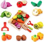 CARLORBO Wooden Toys Food for Kids 