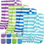 Sfee 4 Pack(8Pcs) Microfiber Travel Towel, Beach Towel Quick Dry Towel Camping Towel Super Absorbent Compact Lightweight Sports Towel Gym Towel for Beach, Gym, Hiking, Pool, Backpacking, Bath, Yoga