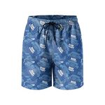 Mens Waterproof Swim Trunks Quick Dry Bud-Light-Beer-Package-Design-Blue- Bathing Suits Beach Wear with Pockets