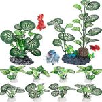 MyLifeUNIT Fish Tank Plants, 10 Pack Silk Aquarium Plants for Betta Fish Tank Decor, Betta Fish Leaf Pad for Sleeping Resting Hiding Playing