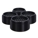 RCHYFEED 4 Pack Adjustable Furniture Risers 1 inch Round, Bed Risers Heavy Duty Anti Slip Rubber, Stackable Washing Machine Riser Creates an Additional 1", 2" or 3" Sofa, Table, Desk, Chair Raisers