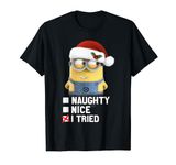 Despicable Me Naughty Nice I Tried Checkboxes Santa Minion T-Shirt