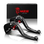 MZS Clutch Brake Levers Short Adjustment Round CNC Black Compatible with CBR650F CBR650FA CBR650R CB650F CB650R 2014-2021 | NC700X 2016-2021