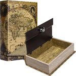 Barska CB12480 Key Lock Antique Map Diversion Book Safe Lock Box