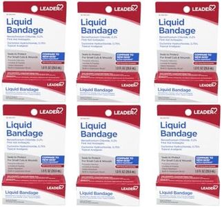 LEADER Liquid Bandage with Benzethonium Chloride 0.2%, First Aid Antiseptic, Seals to Protect, for Small Cuts & Wounds, 1 fl oz (1 Fl Oz (Pack of 6))