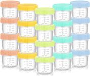 Glass Baby Food Storage Containers 4 Oz Baby Food Jars with Lids Baby Food Maker Microwave Dishwasher Freezer Safe 100% Leak-Proof BPA Free