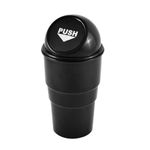 MALVAS HOME Mini Car Trash Bin Can Holder Dustbin - Black (L 17 x W 6.5 cms)(Plastic, Manual-Lift)