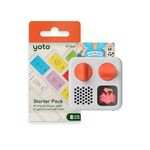 Yoto Mini (2024 Edition) + Starter Pack Bundle – Kids Screen-Free Bluetooth Audio Player, All-in-1 Travel Device Plays Stories Music Podcast Radio Ok-to-Wake Clock, Use as Speaker or with Headphones