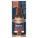 King C Gillette Beard Oil for Men with Plant Based Argan, Jojoba Avocado, Macadamia Seed and Almond Oils, 30 ml