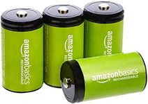 Amazon Basics 4-Pack Rechargeable D