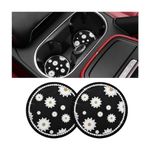 XINLIYA 2PCS Bling Car Cup Holder Coaster, 2.75 Inch Waterproof Anti-Slip Anti-Scratch Insert Coaster, Reinestone Crystal Automotive Cup Mats for Women Men, Universal for SUV, Truck, RV（Style A）