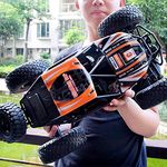 Kiditos R/C MZ Monster Truck (Big Size 1/10 Scale) 2.4G 4WD Racing Car High-Speed Big-Foot Off-Road Waterproof Rock Crawler, Orange