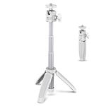 ULANZI Extension Pole Tripod, Mini Selfie Stick Tripod Stand Handle Grip for iPhone 11 Pro Max Samsung OnePlus Google Smartphone Canon G7X Mark III Sony RX100 VII A6400 Cameras Vlogging (White)