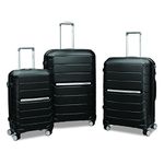 Samsonite 88386-1041 Freeform 3-Piece Nested Luggage Set, Black, Checked – Large