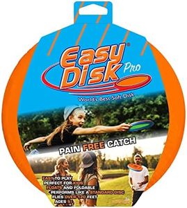 Funsparks Easy Disk Pro Orange Large - Soft Catch Flying Disc - Indoors or Outdoors Games for Kids, Toddlers or Beginner Ultimate Flying Disc - Improves Hand Eye Coordination and Focus