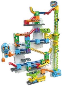 VTech Marble Rush Free Fall Vertical Set, Construction Set for Kids, 93 Building Pieces & 10 Marbles, Interactive Building Toy, Suitable for Ages 6, 7, 8+ Years, English Version