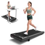 DeerRun 3-in-1 Incline Walking Pad, Under Desk Treadmill for Home Gym Office Standing Desk, 2.5HP Quiet Portable Treadmill 300 lbs Capacity, Ready-to-Use Walking Machine with LED Display & Smart App