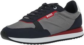 BOSS Sneaker Light GreySmoke BlackBright Red Sneaker Mens Mens Light GreySmoke BlackBright Red