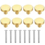 8 Pcs gold Drawer Knobs, Round Cupboard Knobs, Kitchen Cupboard Handles Cabinet Pulls Door Knobs Drawer Handles and Knobs for Chest of Drawers Dresser Wardrobe Furniture Door Knobs - 30mm (gold)