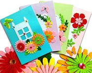 Card Making Kits DIY Handmade Greeting Card Kits for Kids, Christmas Card Folded Cards and Matching Envelopes Thank You Card Art Crafts Crafty Set Gifts for Girls Boys