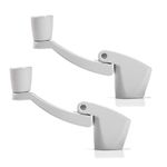 Ideal Security Folding Window Crank Handle, 11/32” Spline, White, 2-Pack