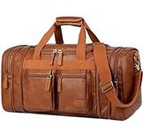 Leather Travel Duffel Weekender Bag