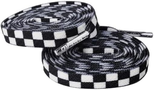 Bread Elastic Shoelaces – Tie Once, Slip On Convenience – Premium Stretch Laces That Look Like Real Shoelaces for Sneakers, Boots, Running Shoes, and Everyday Wear, White Checkered, 36"