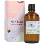 Nikura Insect Bug Repellent Essential Oil Blend - 100ml | Made from Citronella, Lavender, Lemongrass & Peppermint | Perfect for Aromatherapy, Diffuser, Repelling | Vegan & UK Made