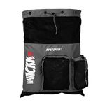 Whackk Aqua Unisex Swimming Equipment Bag|Water Sports|Dry Bags|Wet Pocket|Accessories|Beach Bag|Storage Swim Gym Gears|Drawstring Backpack|Netball Backpack|Pocket for Cap and Goggles (Grey)