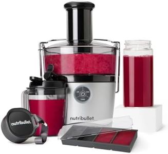 nutribullet 1000W Juicer Pro - Large 2L Pulp Basin & 800ml Juice Pitcher - Three Precision Speeds, Wide 3" Chute & Dishwasher Safe - Includes Glass To-Go Bottle 340ml & Freezer Tray