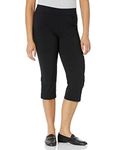 Briggs New York Womens Pull On Capri L Pocket, Black, 14