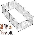 LANGXUN Rabbit Enclosure, Metal Fence, Wire Cage, Encrypted Wire Cage, DIY Assembly of Different Sizes of Metal Wire Cage(120X60X38CM 12PCS)