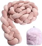 KOGITI 4 Knitted Cushion Soft Knot Pillow Handmade Braided Cushion Decor for Home Decor and Furniture Decoration (Light Pinkish Brown,39.3 Inch)