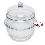 Bel-Art "Space Saver" Polycarbonate Vacuum Desiccator with Clear Polycarbonate Bottom; 0.31 cu. ft. (F42027-0000)