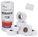 White Pricing Labels for Monarch 1136 Price Gun – 8 Rolls, 14,000 Price Marking Labels