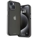 eller santé® Elemento Series Back Cover Case for iPhone 15 Plus Metal Frame Camera Bump Shockproof Scratch Resistant Slim Thin Military-Grade Protection- Grey