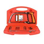 SULIVES 13 in 1 Multifunctional Hacksaw Set Suitable for Metal, Wood, Plastic, Hacksaw Set with Interchangeable Blade & Box, Junior Hacksaw Set for DIY Projects Precision Cutting