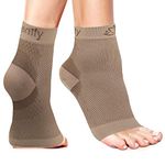 Serenily Plantar Fasciitis Socks, Ankle Support for Plantar Fasciitis Relief, Foot & Heel Pain. Ankle support for Women and Men. Nano Socks for Everyday Use(Small/Medium, Beige)