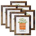 PETAFLOP 8x10 Picture Frame Rustic Brown Frames Fits 8 by 10 Inch Prints Wall Tabletop Display, 7 Pack